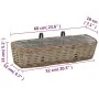 Balkonpflanzgefäß mit PE-Auskleidung, 2 Einheiten, Korbgeflecht, 60 cm von vidaXL, Töpfe und Pflanzgefäße - Ref: Foro24-24682...