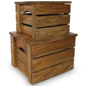 Set of 2 solid reclaimed wood storage boxes by vidaXL, Storage trunks - Ref: Foro24-244498, Price: 126,53 €, Discount: %