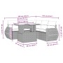 Set de sofás de jardín 6 pzas y cojines ratán sintético gris
