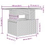 Set de sofás de jardín 6 pzas y cojines ratán sintético gris