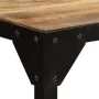 Dining table solid rough mango wood and steel 120 cm by vidaXL, Kitchen and dining tables - Ref: Foro24-246630, Price: 154,96...