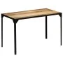 Dining table solid rough mango wood and steel 120 cm by vidaXL, Kitchen and dining tables - Ref: Foro24-246630, Price: 154,96...