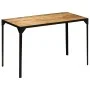 Dining table solid rough mango wood and steel 120 cm by vidaXL, Kitchen and dining tables - Ref: Foro24-246630, Price: 154,96...