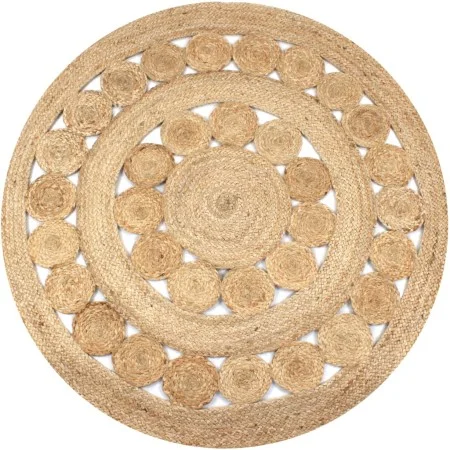 Round rug with braided jute design 150 cm by vidaXL, Rugs - Ref: Foro24-245344, Price: 59,98 €, Discount: %