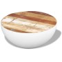 Bowl-shaped coffee table solid recycled wood 60x60x30 cm by vidaXL, Coffee table - Ref: Foro24-243353, Price: 96,32 €, Discou...