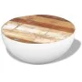 Bowl-shaped coffee table solid recycled wood 60x60x30 cm by vidaXL, Coffee table - Ref: Foro24-243353, Price: 95,58 €, Discou...