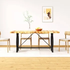 Solid rough mango wood dining table 180 cm by vidaXL, Kitchen and dining tables - Ref: Foro24-244801, Price: 450,53 €, Discou...