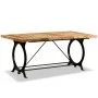 Solid rough mango wood dining table 180 cm by vidaXL, Kitchen and dining tables - Ref: Foro24-244801, Price: 450,53 €, Discou...