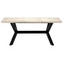 Weißer Esstisch 180x90x75 cm massives Mangoholz von vidaXL, Küchen- und Esstische - Ref: Foro24-247431, Preis: 344,12 €, Raba...