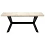 White dining table 180x90x75 cm made of solid mango wood by vidaXL, Kitchen and dining tables - Ref: Foro24-247431, Price: 33...