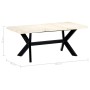 Weißer Esstisch 180x90x75 cm massives Mangoholz von vidaXL, Küchen- und Esstische - Ref: Foro24-247431, Preis: 344,12 €, Raba...