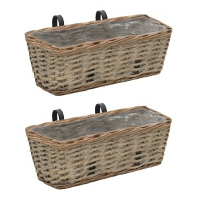 Balkon-Pflanzkübel mit PE-Futter 40 cm 2 Stück von vidaXL, Töpfe und Pflanzgefäße - Ref: Foro24-246828, Preis: 33,13 €, Rabat...