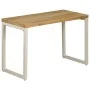Solid mango wood and steel dining table 115x55x76 cm by vidaXL, Kitchen and dining tables - Ref: Foro24-247333, Price: 216,01...