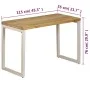 Solid mango wood and steel dining table 115x55x76 cm by vidaXL, Kitchen and dining tables - Ref: Foro24-247333, Price: 216,01...