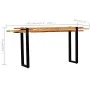 Adjustable solid reclaimed wood console table by vidaXL, Side tables - Ref: Foro24-244594, Price: 150,55 €, Discount: %