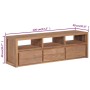 TV-Schrank aus massivem Teakholz mit natürlichem Finish, 120 x 30 x 40 cm von vidaXL, TV-Möbel - Ref: Foro24-246950, Preis: 2...