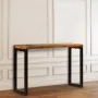 Solid recycled wood and steel console table 120x35x76 cm by vidaXL, Side tables - Ref: Foro24-247335, Price: 165,58 €, Discou...