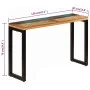 Solid recycled wood and steel console table 120x35x76 cm by vidaXL, Side tables - Ref: Foro24-247335, Price: 165,58 €, Discou...