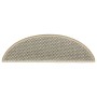 Alfombrillas autoadhesivas sisal 15 uds verde claro 56x17x3 cm