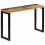 Solid recycled wood and steel console table 120x35x76 cm by vidaXL, Side tables - Ref: Foro24-247335, Price: 165,58 €, Discou...