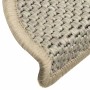 Alfombrillas autoadhesivas sisal 15 uds verde claro 56x17x3 cm