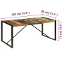 Recycled solid wood dining table 180x90x75 cm by vidaXL, Kitchen and dining tables - Ref: Foro24-247415, Price: 377,75 €, Dis...