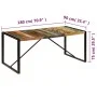 Recycled solid wood dining table 180x90x75 cm by vidaXL, Kitchen and dining tables - Ref: Foro24-247415, Price: 371,83 €, Dis...