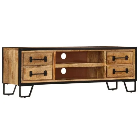 TV-Schrank mit Schubladen aus massivem Mangoholz 120x30x40 cm von vidaXL, TV-Möbel - Ref: Foro24-247343, Preis: 262,38 €, Rab...