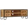TV-Schrank mit Schubladen aus massivem Mangoholz 120x30x40 cm von vidaXL, TV-Möbel - Ref: Foro24-247343, Preis: 262,38 €, Rab...