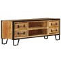 TV-Schrank mit Schubladen aus massivem Mangoholz 120x30x40 cm von vidaXL, TV-Möbel - Ref: Foro24-247343, Preis: 264,28 €, Rab...