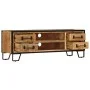 TV-Schrank mit Schubladen aus massivem Mangoholz 120x30x40 cm von vidaXL, TV-Möbel - Ref: Foro24-247343, Preis: 262,38 €, Rab...