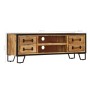 TV-Schrank mit Schubladen aus massivem Mangoholz 120x30x40 cm von vidaXL, TV-Möbel - Ref: Foro24-247343, Preis: 264,28 €, Rab...