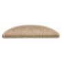 Alfombrilla autoadhesiva escalera sisal 15 uds arena 56x17x3 cm