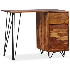 Escritorio con 1 cajón y 1 armario madera maciza de sheesham de vidaXL, Escritorios - Ref: Foro24-244359, Precio: 167,04 €, D...