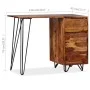 Desk with 1 drawer and 1 solid sheesham wood cabinet by vidaXL, Desks - Ref: Foro24-244359, Price: 167,04 €, Discount: %