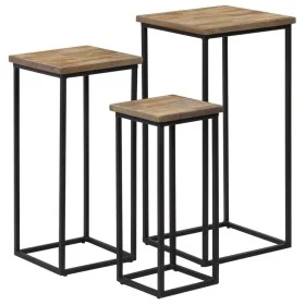 Set of tables for plants 3 units recycled teak by vidaXL, Side tables - Ref: Foro24-246088, Price: 171,08 €, Discount: %