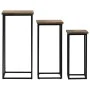 Set of tables for plants 3 units recycled teak by vidaXL, Side tables - Ref: Foro24-246088, Price: 171,08 €, Discount: %
