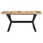 Mesa de comedor madera maciza de mango en bruto 140x70x75 cm de vidaXL, Mesas de cocina y de comedor - Ref: Foro24-247437, Pr...