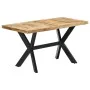 Dining table solid raw mango wood 140x70x75 cm by vidaXL, Kitchen and dining tables - Ref: Foro24-247437, Price: 295,31 €, Di...