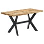 Esstisch aus massivem rohem Mangoholz 140x70x75 cm von vidaXL, Küchen- und Esstische - Ref: Foro24-247437, Preis: 302,05 €, R...