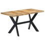 Esstisch aus massivem rohem Mangoholz 140x70x75 cm von vidaXL, Küchen- und Esstische - Ref: Foro24-247437, Preis: 302,05 €, R...