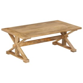 Mesa de centro de madera maciza de mango 110x60x40 cm