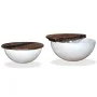 Set mesa de centro forma de bol 2 uds madera reciclada blanco de vidaXL, Mesas de centro - Ref: Foro24-245256, Precio: 126,49...