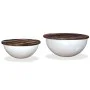 Set schalenförmiger Couchtisch 2 Stück recyceltes Holz weiß von vidaXL, Couchtisch - Ref: Foro24-245256, Preis: 126,52 €, Rab...
