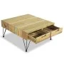 Mesa de centro de teca maciza 80x80x40 cm de vidaXL, Mesas de centro - Ref: Foro24-244574, Precio: 237,21 €, Descuento: %