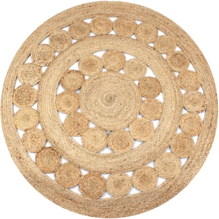 Runder Teppich mit geflochtenem Jute-Design, 120 cm von vidaXL, Teppiche - Ref: Foro24-245343, Preis: 48,76 €, Rabatt: %