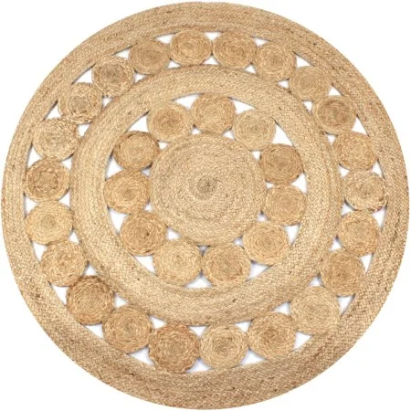 Runder Teppich mit geflochtenem Jute-Design, 120 cm von vidaXL, Teppiche - Ref: Foro24-245343, Preis: 43,64 €, Rabatt: %