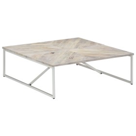 Mesa de centro de madera maciza de mango 110x110x36 cm