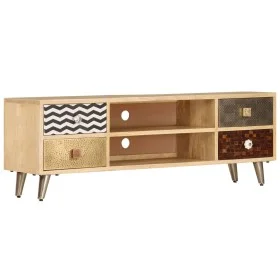Mueble de TV de madera maciza de mango 120x30x40 cm de vidaXL, Muebles TV - Ref: Foro24-247340, Precio: 156,13 €, Descuento: %