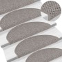 Alfombrillas autoadhesivas sisal 15 uds plateado 56x17x3 cm